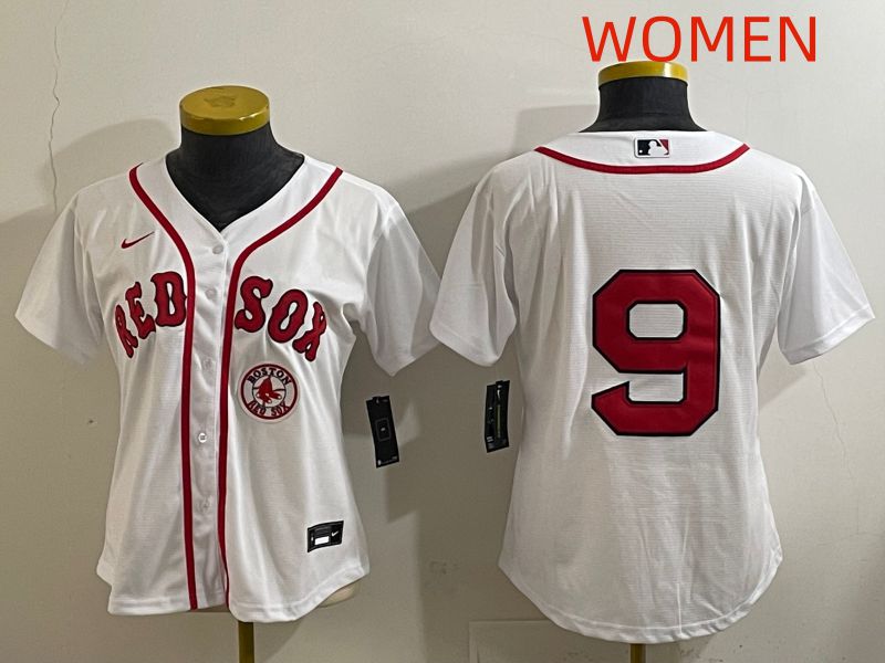 Women Boston Red Sox #9 No Name White Game 2025 Nike MLB Jersey style 6